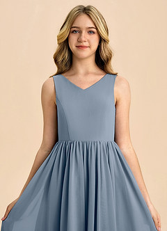 Azazie Hathaway Junior Twilight A-Line Bow Chiffon Dress image6