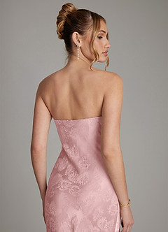 Azazie Viv Bridesmaid Dresses Rose Jacquard Sheath Strapless Jacquard Dress image7