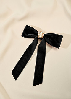 front Velvet Bow Hair Clip