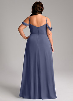 Azazie Marley Jurken voor bruidsmeisjes Converteerbaar Jurk van Chiffon met A-Lijn Off the Shoulder Stormachtig image12