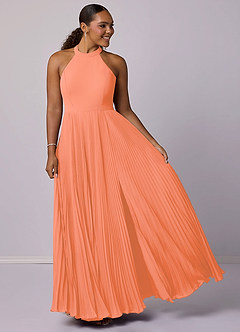 Barbie ♥ Azazie Bridesmaid Dresses Sunset A-Line Pleated Chiffon Dress image9