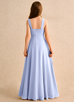 Azazie Makani Girls Formal Flower Girl Dresses Ice A-Line Sweetheart Neckline Chiffon Dress image2