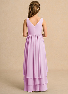 Azazie Kitten Girl Jurken voor bloemenmeisjes A-Lijn Jurk van Chiffon Snoep Roze image2