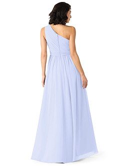 Azazie Mathilda Bridesmaid Dresses Lavender A-Line One Shoulder Chiffon Dress image2
