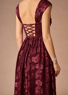 Hazel Wine Pleated Maxi Dress image8