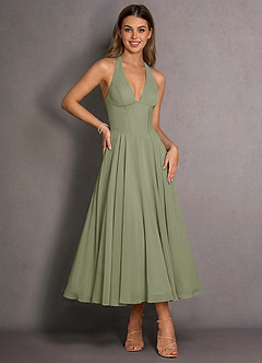 Isabeau Pistachio Maxi Dress image3