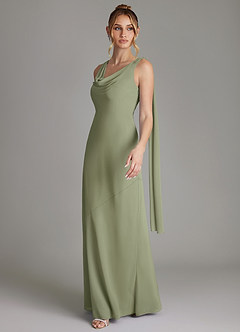 Azazie Essence 신부 들러리 드레스 쉬스 쉬폰 바닥 길이 드레스 image4