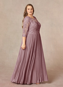 Azazie Corinne Abiti per la Madre della Sposa Abito A-Line in Chiffon Lustrini Dusk image11