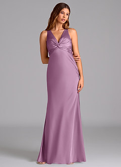 Azazie Hati Brudtärnklänningar Klä av Sjöjungfru i Stretch Satin Blåregn image3