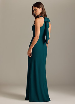 Azazie Doretta Bridesmaid Dresses Pine Mermaid Pleated Chiffon Dress image7