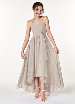 Azazie Catalina Junior Frost A-Line Ruched Chiffon Dress image1
