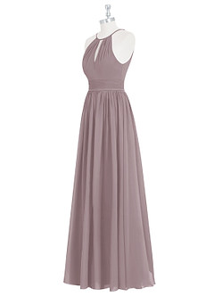 Azazie Cherish Bridesmaid Dresses Dusk A-Line Pleated Chiffon Dress image8