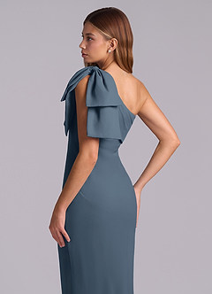 Azazie Yuanna Bridesmaid Dresses Neptune Mermaid One Shoulder Chiffon Dress image8