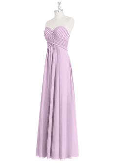 Azazie Yazmin Bridesmaid Dresses Frosted Lilac A-Line Sweetheart Neckline Chiffon Convertible Dress image10