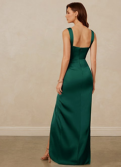 Christian Siriano Bridal for Azazie 1017 Bridesmaid Dresses Emerald Sheath Sweetheart Neckline Stretch Satin Dress image5