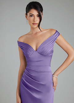 Azazie Stella Vestidos de damas de honor Vestido Tahití de Satén Elástico de Corte Recto Convertible con Corsé image7
