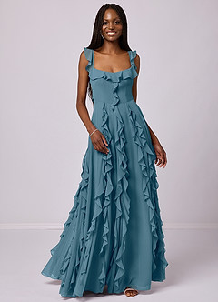Barbie ♥ Azazie Bridesmaid Dresses Bermuda A-Line with Pockets Chiffon Dress image4