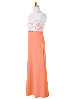 Azazie Rana Junior Sunset A-Line Lace Chiffon Dress image7