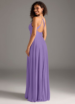 Azazie Davis Bridesmaid Dresses Tahiti A-Line Pleated Mesh Dress image3