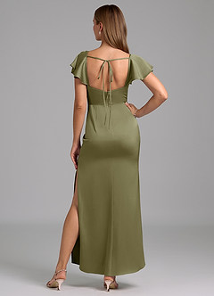 Azazie Demia Bridesmaid Dresses Pistachio Sheath Sweetheart Neckline Stretch Satin Dress image6