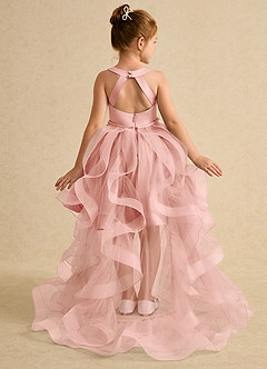 Azazie Julietta Flower Girl Dresses Rosette Ball-Gown Convertible Tulle Dress image1