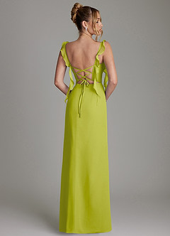 Azazie Jessamine Bridesmaid Dresses Lemongrass Mermaid Corset Chiffon Dress image8