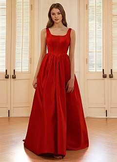 Blakellya Red A-line Boned Corset Prom Dress image4