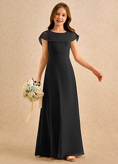 Azazie Kittie Girls Formal Flower Girl Klänningar Klä A-Line i Chiffong image6