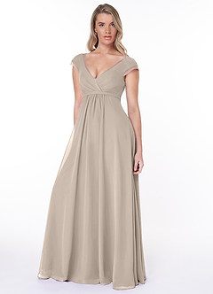 Azazie Jeneva Final Sale Flowy Pleated Chiffon Bridesmaids Dress image4
