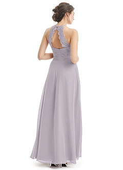 azazie dresses bridesmaid dusk grey watermelon colors steel swatch gowns