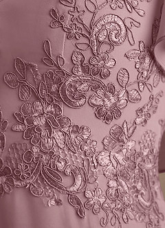 Azazie Frieda Kleider für die Brautmutter A-Linie Applizieren Chiffon Kleid Altrosa image6