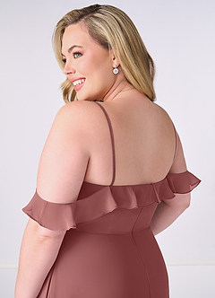 Barbie ♥ Azazie Jurken voor bruidsmeisjes Converteerbaar Jurk van Chiffon met A-Lijn Off the Shoulder Amethist image12