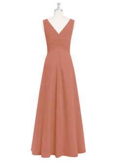 Azazie Flora Bridesmaid Dresses MAI TAI A-Line Pleated Chiffon Dress image8