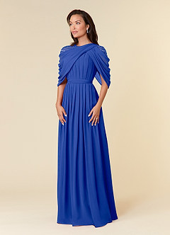 Azazie Olena Mother of the Bride Dresses Royal Blue A-Line Sequins Chiffon Dress image3