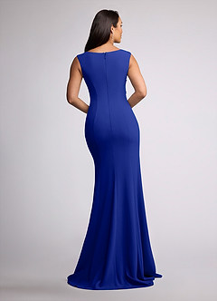 Azazie Juliane Mère de la mariée Robes Robe Sirène en Dentelle Paillettes Bleu Roi image4