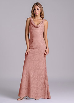 Azazie Rylina Final Sale Rosette Mermaid Floral Burnout Dress image5
