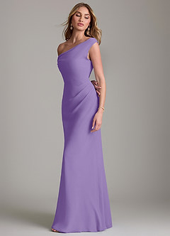 Azazie Emerson Bridesmaid Dresses Tahiti Sheath Off the Shoulder Chiffon Dress image6