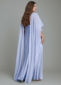 Azazie Stefania Bridesmaid Dresses Ice A-Line Stretch Satin Dress image8