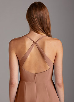 Azazie Manila Bridesmaid Dresses Bronzer Sheath V-Neck Chiffon Dress image5