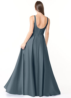 Azazie Neve Robes de demoiselle d'honneur Robe Princesse en Satin extensible avec poches Violet Crépusculaire image2
