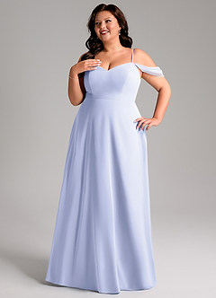 Azazie Marley Bridesmaid Dresses Lavender A-Line Off the Shoulder Chiffon Convertible Dress image14