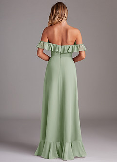Azazie Lyra Bridesmaid Dresses Dusty Sage A-Line Chiffon Convertible Dress image7
