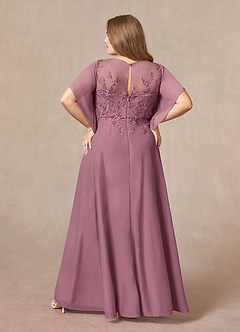 Azazie Cavell Mother of the Bride Dresses Vintage Mauve A-Line Sequins Mesh Dress image9