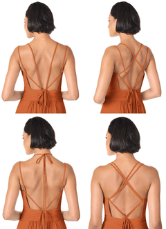 Azazie Farren Bridesmaid Dresses Cinnamon A-Line Pleated Chiffon Convertible Dress image9