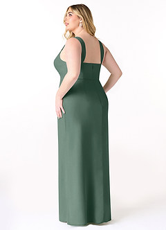 Azazie Denice Brautjungfernkleider Etui Gefaltet Chiffon Kleid Seemoos image12