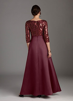 Azazie Carole Mother of the Bride Dresses Cabernet A-Line Sequins Dress image2