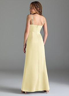 Azazie Maci Junior Klä av Sjöjungfru i Stretch Satin Plisserad image5