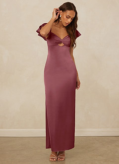 Christian Siriano Bridal for Azazie 1005 Bridesmaid Dresses Desert Rose Sheath Sweetheart Neckline Stretch Satin Dress image5