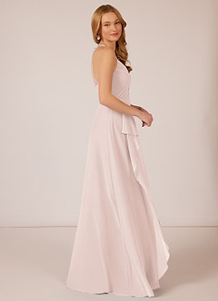 Azazie Dawn Bridesmaid Dresses A-Line Pleated Chiffon Floor-Length Dress image3