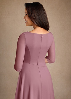 Azazie Durant Moeder van de bruid jurken A-Lijn Jurk van Chiffon Geplooid Vintage Mauve image5